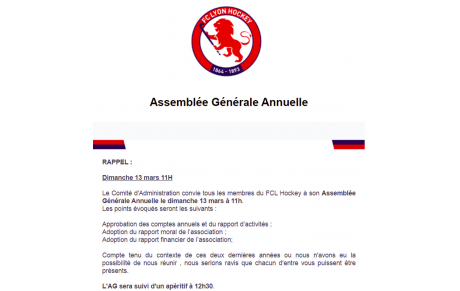 Assemblée Générale Annuelle